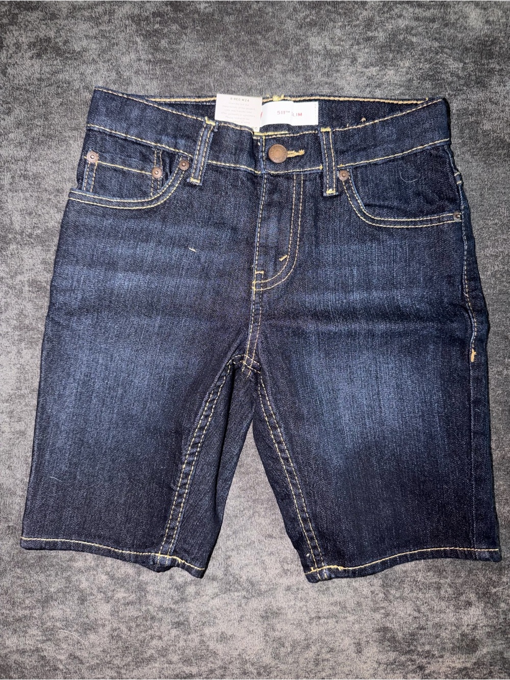 Boy’s Dark Blue Denim Shorts - Slim Fit